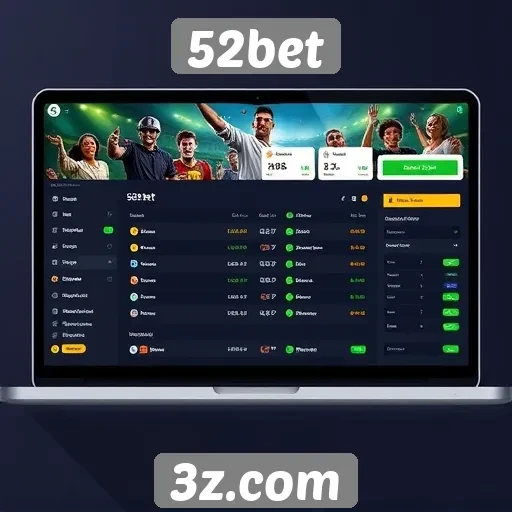 Interface do 52bet é otimizada para melhor experiência